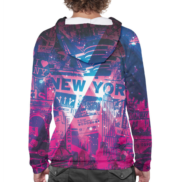 Мужское худи с изображением Статуя Свободы цвета Белый