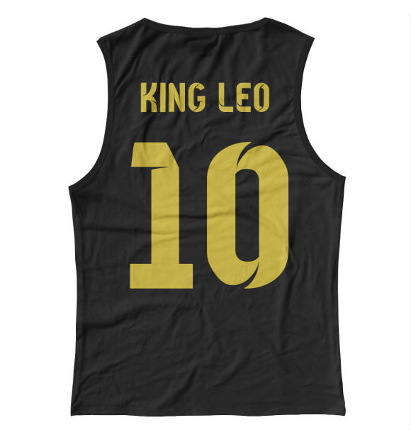 Майка для девочки с изображением Messi king Leo цвета Белый
