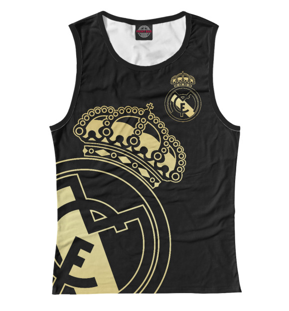 Майка для девочки с изображением Реал Мадрид цвета Белый