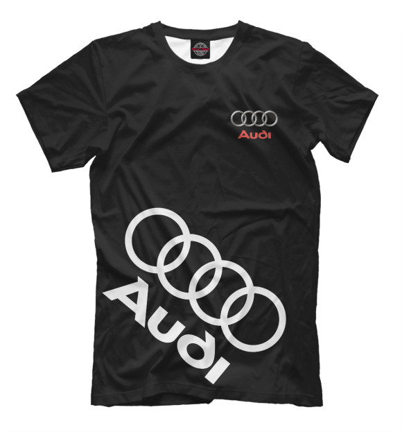 Футболка для мальчиков с изображением Audi цвета Белый