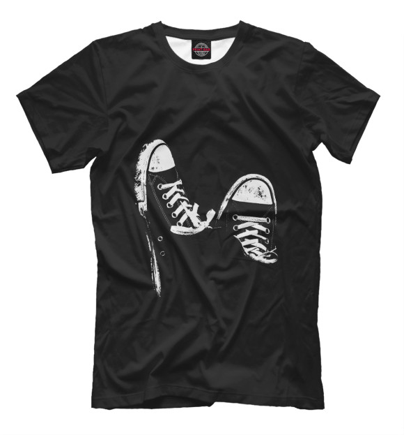 Мужская футболка с изображением Кеды цвета Черный