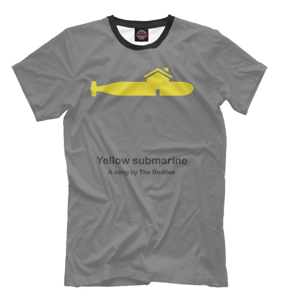 Футболка для мальчиков с изображением Yellow Submarine цвета Серый