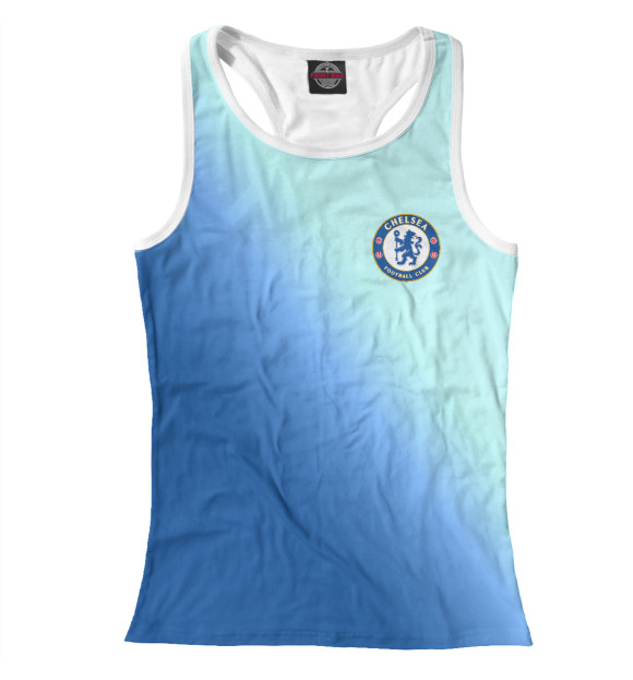 Женская майка-борцовка с изображением FC Chelsea цвета Белый