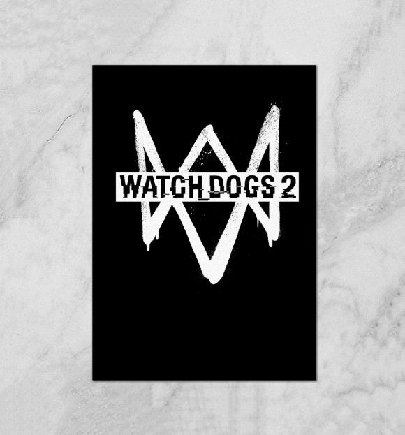 Плакат с изображением Watch Dogs 2 цвета Белый