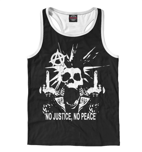 Мужская майка-борцовка с изображением Punk's Not Dead цвета Белый