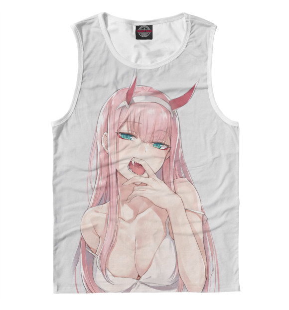 Мужская майка с изображением Ahegao цвета Белый