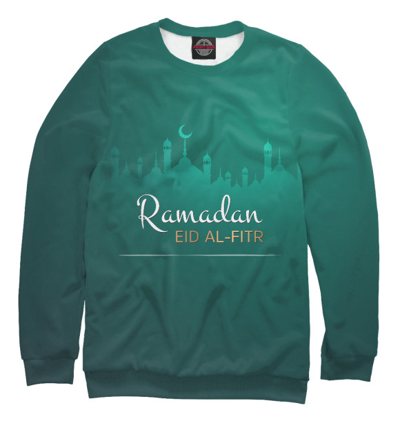 Свитшот для девочек с изображением Ramadan цвета Белый