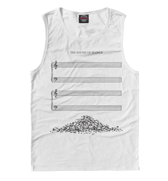 Майка для мальчика с изображением The Sound of Silence цвета Белый