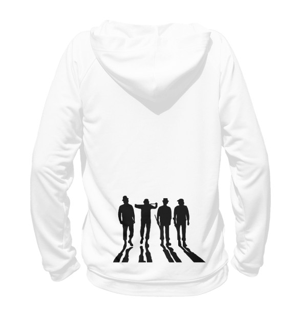 Женское худи с изображением Заводной апельсин цвета Белый