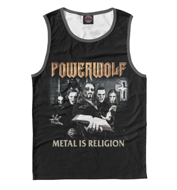 Мужская майка с изображением Powerwolf цвета Белый