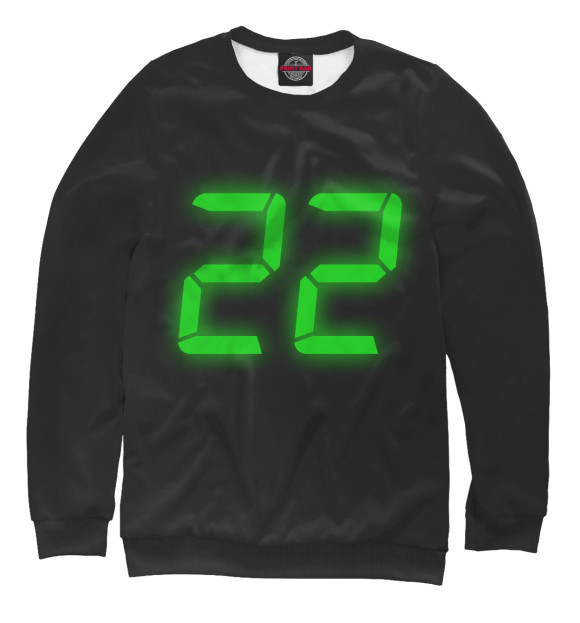 Свитшот для девочек с изображением 22 года цвета Белый