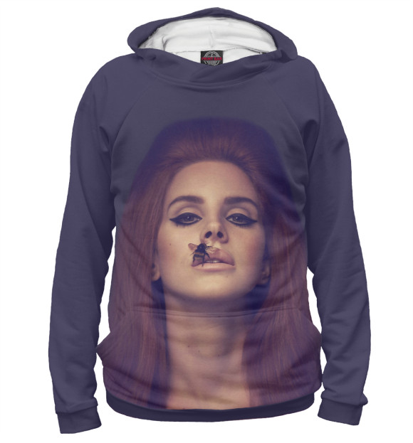Женское худи с изображением Lana Del Rey цвета Белый