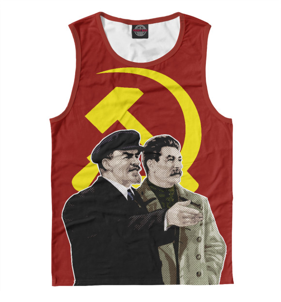Майка для мальчика с изображением Ленин Сталин цвета Белый