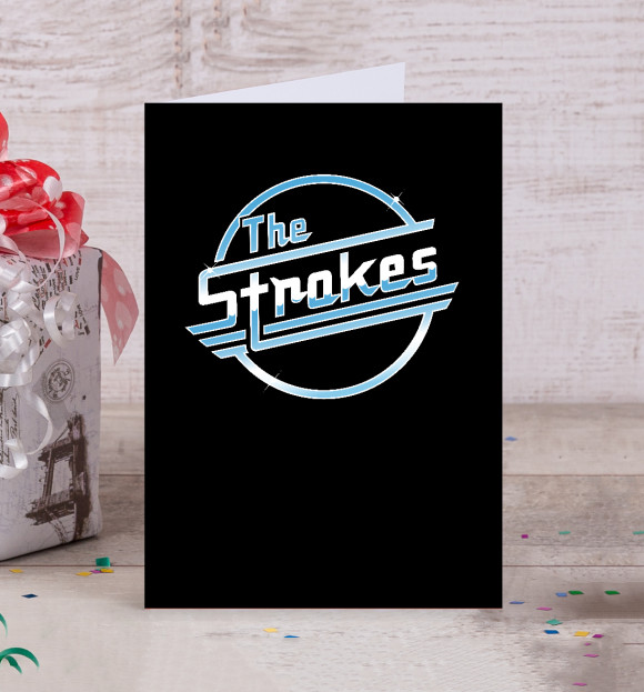 Открытка с изображением The Strokes цвета Белый