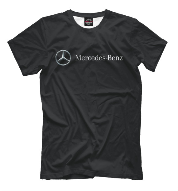 Мужская футболка с изображением Мерседес цвета Черный