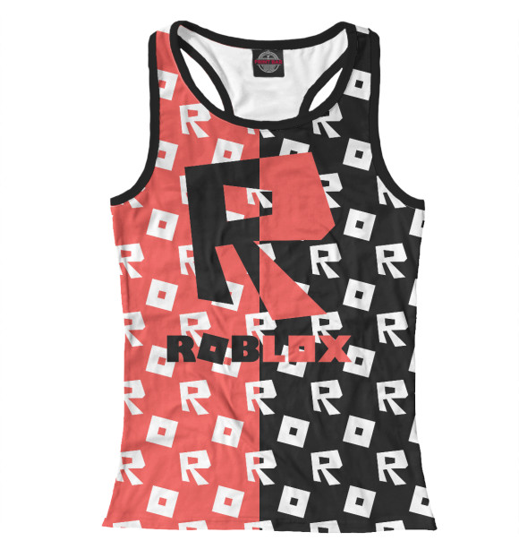 Женская майка-борцовка с изображением Роблокс цвета Белый