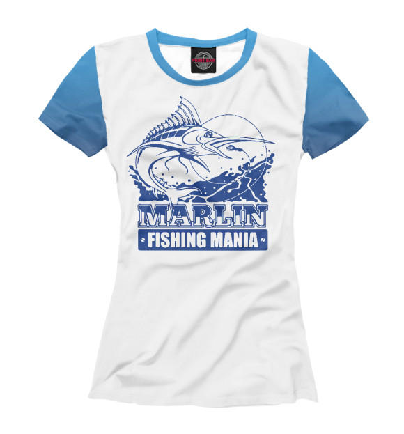Женская футболка с изображением Marlin цвета Белый
