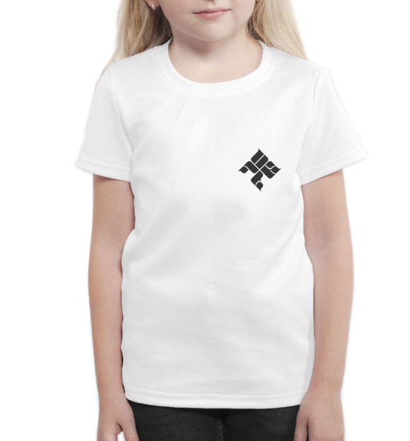 Футболка для девочек с изображением Tankograd Underground цвета Белый