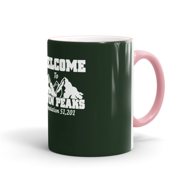 Кружка с изображением Welcome to Twin Peaks цвета розовый