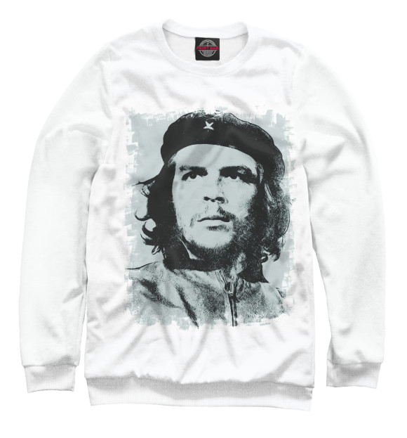 Мужской свитшот с изображением Che Guevara цвета Белый