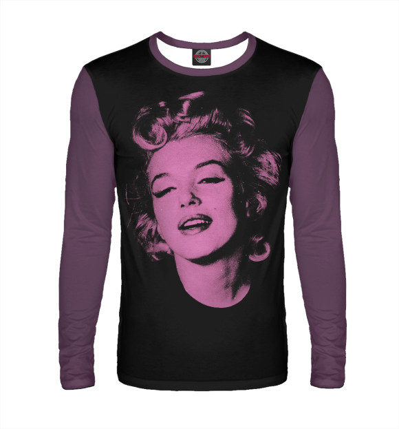 Мужской лонгслив с изображением Marilyn hope цвета Белый