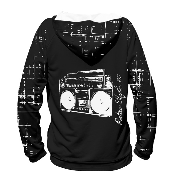 Женское худи с изображением Disco 80's цвета Белый