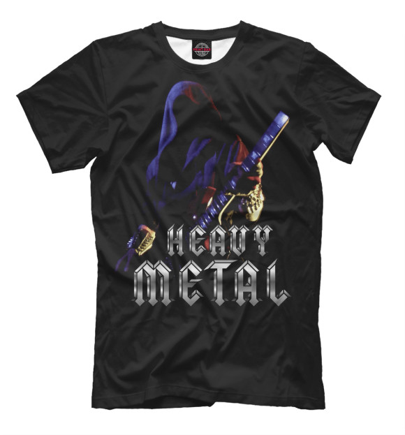 Мужская футболка с изображением Heavy Metal цвета Черный