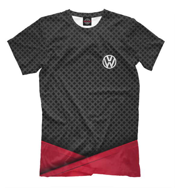 Мужская футболка с изображением Volkswagen sport 2018 цвета Черный
