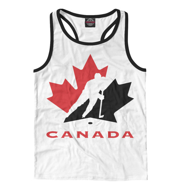 Мужская майка-борцовка с изображением Канада цвета Белый