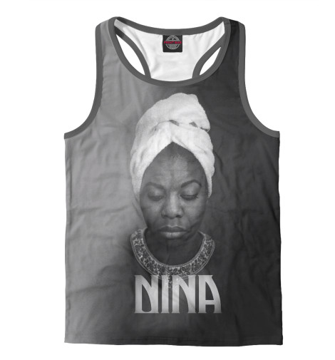 Майки борцовки Print Bar, Белый, Nina Simone