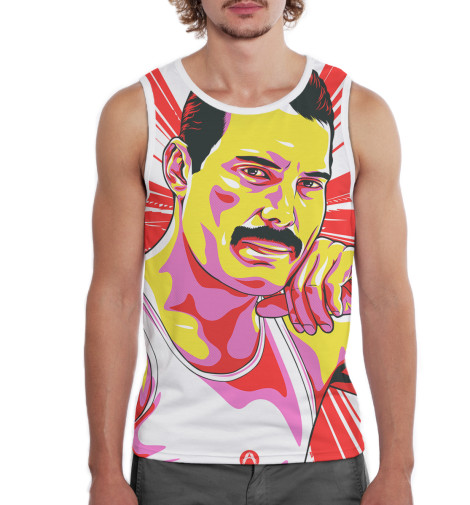 

Майки Print Bar, Белый, Freddie Mercury