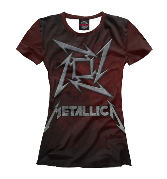 Футболка для девочек с изображением Metallica цвета Белый