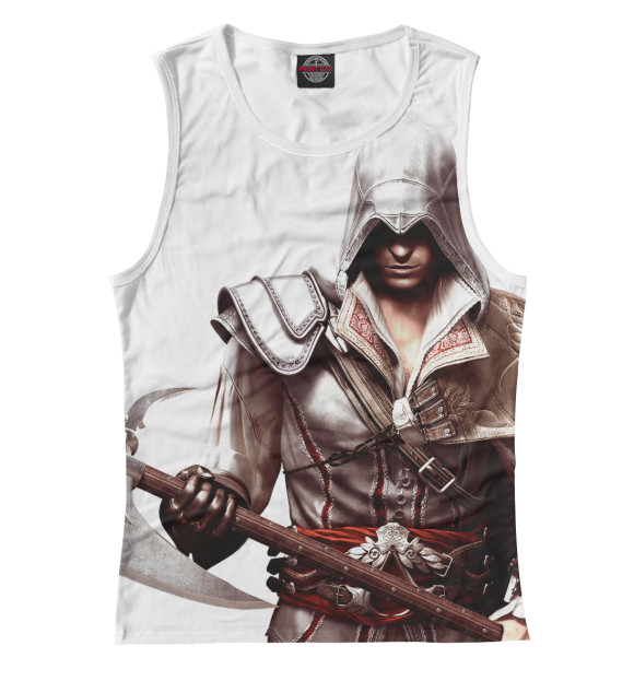 Майка для девочки с изображением Assassin's Creed Ezio Collection цвета Белый