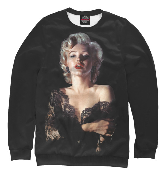 Свитшот для девочек с изображением Marilyn Monroe цвета Белый