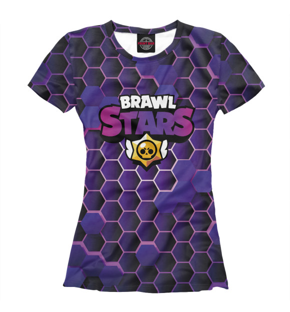 Футболка для девочек с изображением Brawl Stars цвета Белый