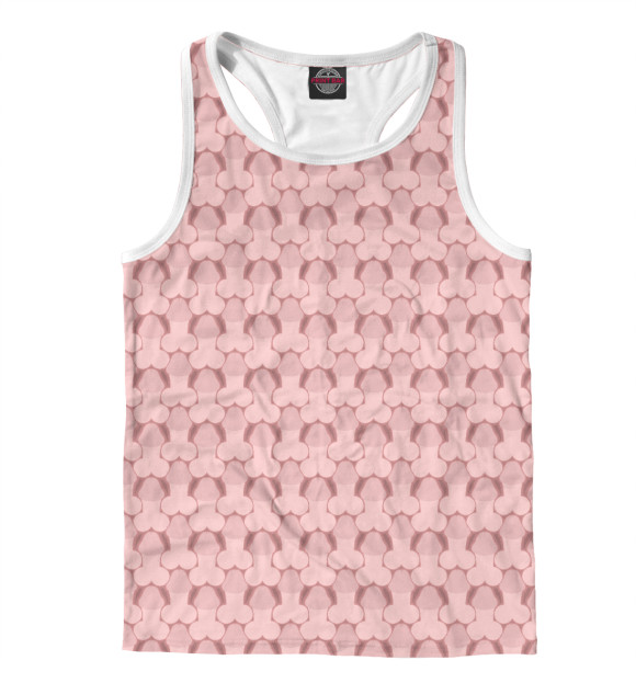 Мужская майка-борцовка с изображением ХХХ цвета Белый