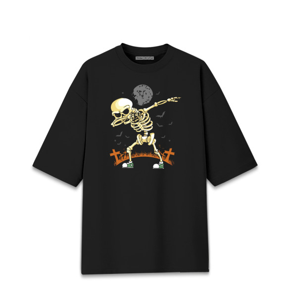 Женская футболка оверсайз с изображением Halloween Dab цвета Черный