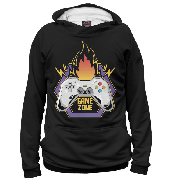 Женское худи с изображением Game zone цвета Белый