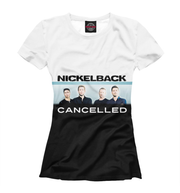 Женская футболка с изображением Nickelback цвета Белый