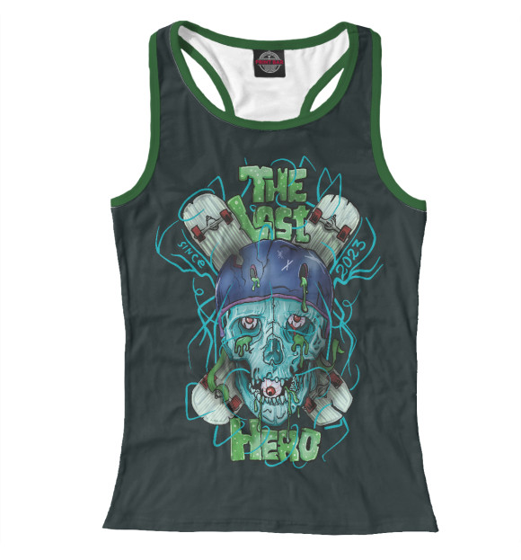 Женская майка-борцовка с изображением The Last Hero цвета Белый