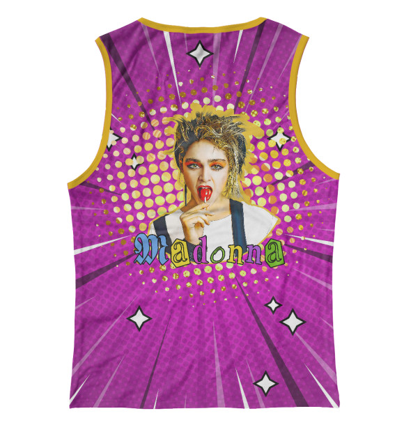Майка для девочки с изображением Madonna 80s Pop Art цвета Белый