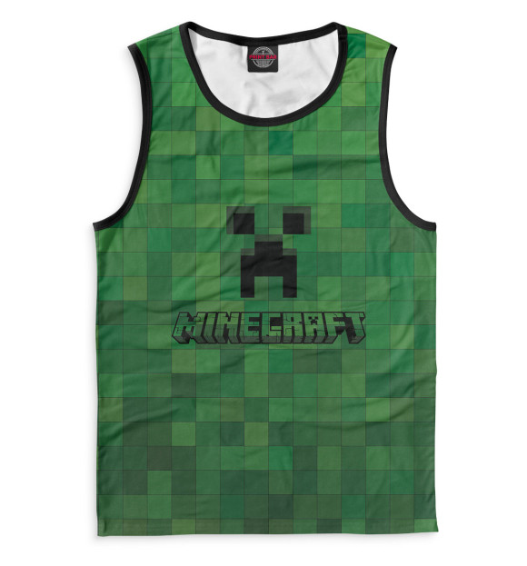 Мужская майка с изображением Minecraft цвета Белый