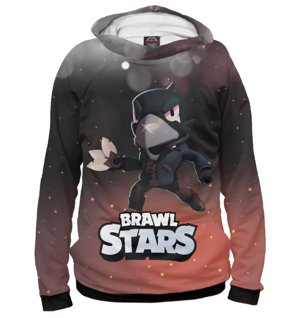 Женское худи с изображением Brawl Stars Crow цвета Белый