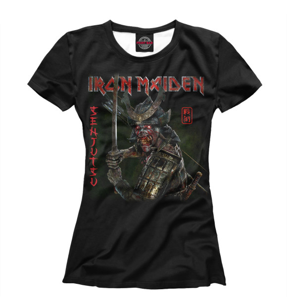 Женская футболка с изображением Iron Maiden цвета Белый
