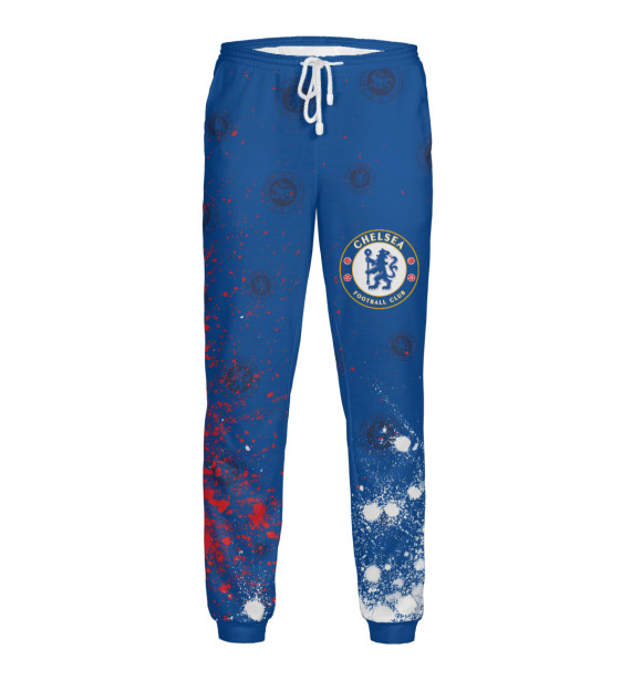 Мужские спортивные штаны с изображением Chelsea F.C. / Челси цвета Белый