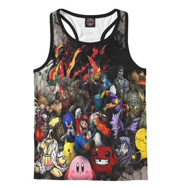 Мужская майка-борцовка с изображением Игры | Game цвета Белый