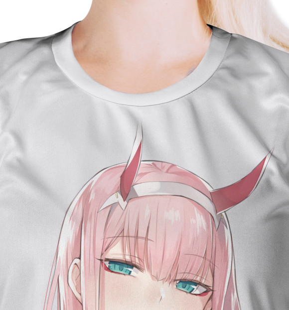 Женская футболка с изображением Ahegao цвета Белый