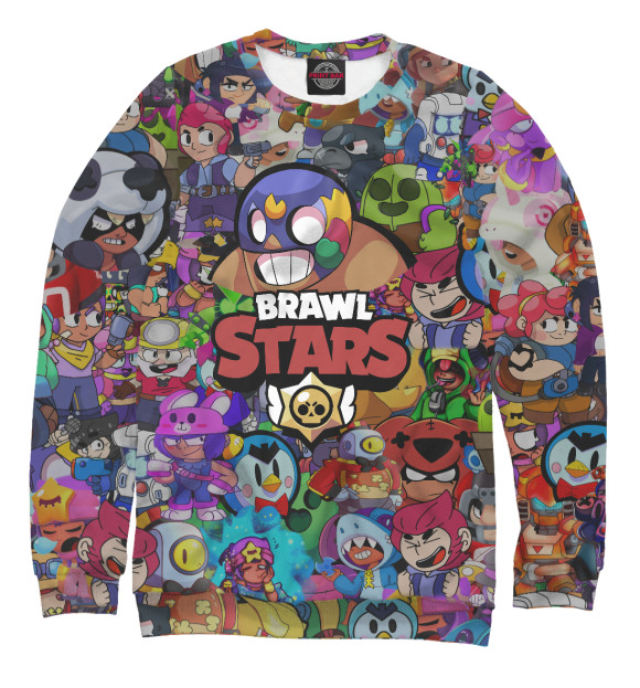 Свитшот для мальчиков с изображением Brawl Stars:El Primo цвета Белый