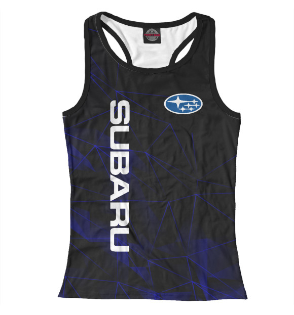 Женская майка-борцовка с изображением Subaru | Субару цвета Белый