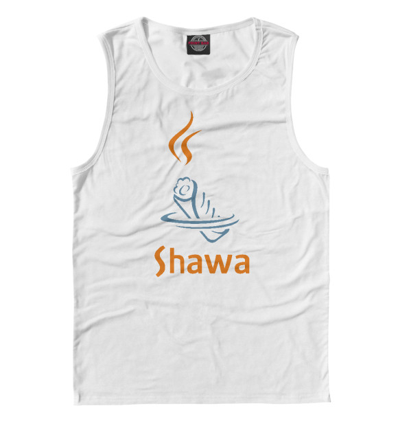 Мужская майка с изображением Shawa initial цвета Белый